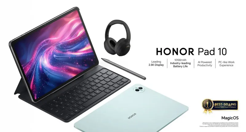เปิดตัว Honor Pad 10 แท็บเล็ตรุ่นกลาง จอใหญ่ 12.1 นิ้ว ขุมพลัง Snapdragon 7 Gen 3 พร้อมแบต 10,100 mAh และ Android 15